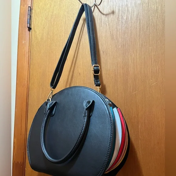 *NWOT* TIMMY WOODS of Beverly Hills (Renee Collection) Round Satchel Handbag - Picture 3 of 8